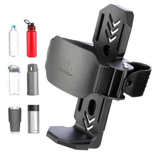 KEMIMOTO Bike Cup Holder, Up to 40 OZ Capacity Water Bottle Holder for Bicycle, Sturdy Screw Mount Drink Holder, Universal Fit for Bottles, Containers, Beverages, Cans, Speaker