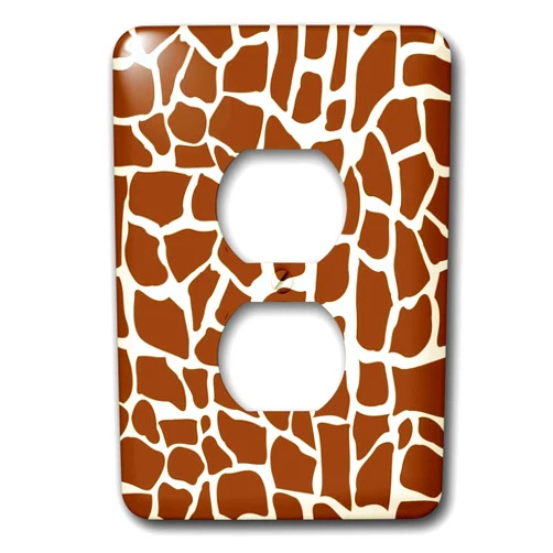 3dRose lsp_155617_6 Giraffe Skin Graphic Animal Print Pattern Brown and Yellow African Safari Modern Stylish Light Switch Cover