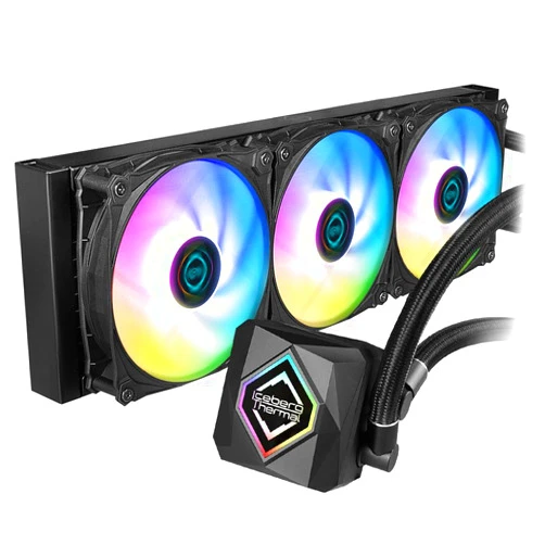 Icefloe Iceberg Thermal IceFLOE Oasis 360mm AIO CPU Liquid Cooler - Close-Loop ARGB Gen 2 Water Cooler - 3 PWM RGB Case Fans - LGA 1700 / AM5 Ready