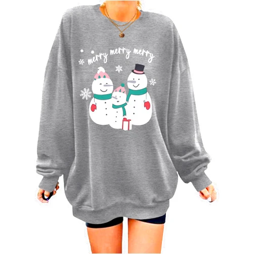Zeagoo Christmas Sweatshirt for Women Crewneck Christmas Tree Long Sleeve Shirt Xmas Holiday Party Pullover Sweater Tops