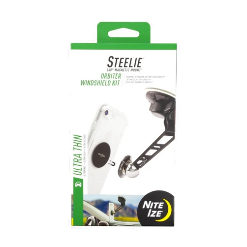 Nite Ize Steelie Windshield Kit - Magnetic Cell Phone Holder for Car Accessories - Sturdy Car Windshield Mount for Cell Phones - Orbiter