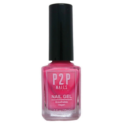 P2P Nails Vegan Pink Nail Gel Polish - Quick Dry Nail Polish - Smooth Texture Nail Gel in Vibrant Colors - Long Lasting Nail Art Gel Polish for all Stylish Women (Pink Freud)