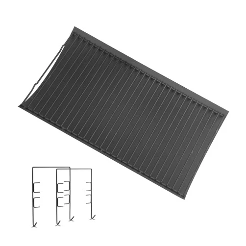 Burly grill 20 Inch Ash Pan Replacement Parts, Ash Pan Part for Char Griller 5050, 5072, 5650, 2123 2223 2823 Charcoal Grill, for Chargriller Model 200157, Heavy Duty Ash Pan Accessories with Two Grate Hangers