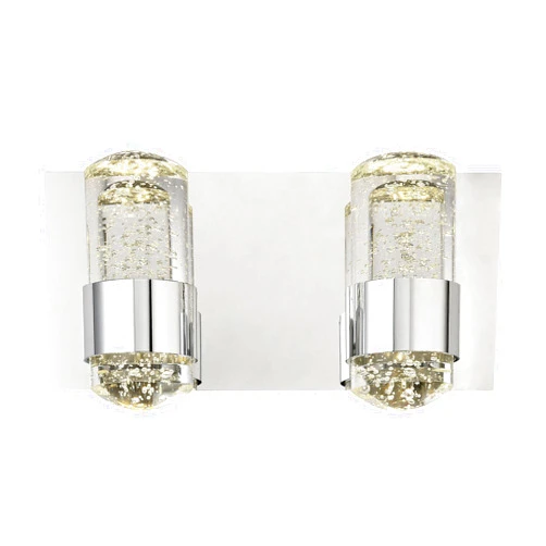 ELK Lighting BVL152-0-15 Surrey 2 Light LED Vanity and Bubbled Glass, 7 x 11.5 x 4.5