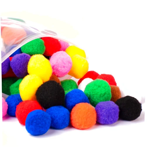 Adeweave 1.5 Inch Large Pom poms –100 Soft and Fluffy Craft Pom Pom Balls – Multicolor Pompoms for Arts and Crafts in a Reusable Box, Big Puff Ball Ideal for DIY and School Activities