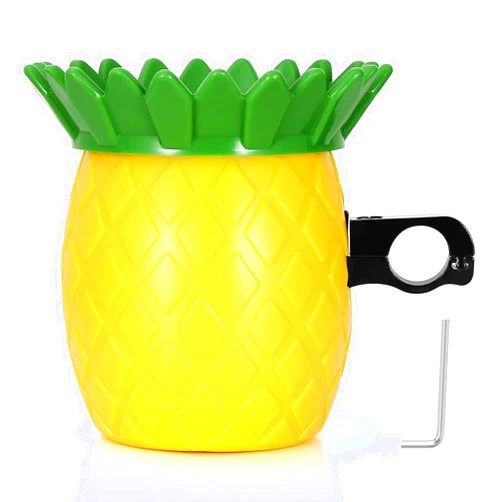 Accmor Bike Cup Holder, Bike Water Bottle Holders, Pineapple Universal Bar Drinks Cup Holder with Metal Clamp for Bicycle, Motorcycle, Wheelchair, Walker, Trolleys