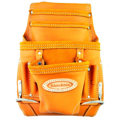 McGuire-Nicholas 689 MB 10 Pocket Pro Carpenter Pouch in Tan Full Grain Leather