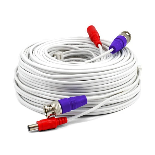 Swann BNC Coaxial Cable for Security Camera CCTV System, Audio Video Extension Power Cables, UL Certified and Fire Resistant, 100ft (100 Ft / 30 M) (SWPRO-30ULCBL)