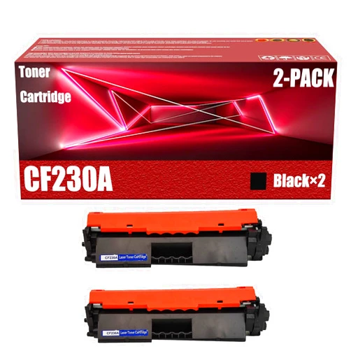 KFLXJW CF230A Toner Cartridge Compatible for HP Laserjet Pro M203DN M203DW MFPM227SDN MFPM227D MFPM227FDN MFPM227FDW Printers High Yield Replacement Toner Cartridges (with Chip),Black ×2