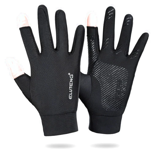ELUTENG Cycling Gloves Ice Silk Bike Gloves for Men Cycling 2 Fingerless Bicycle Gloves Breathable Mountain Bike Gloves for Climbing, Workout, Gym, Training, Weight Lifting Outdoor