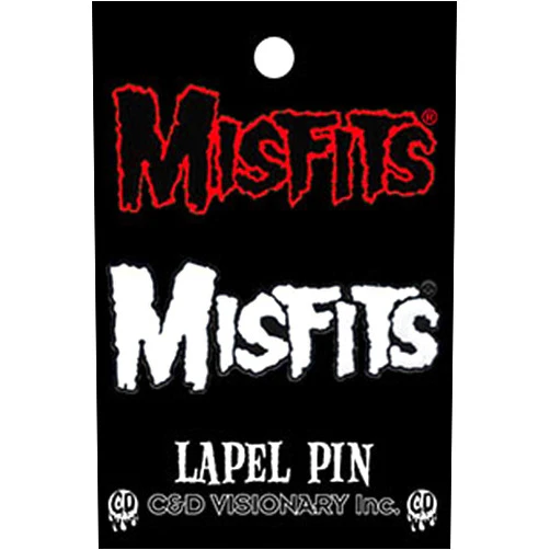 C&D Visionary Misfits Logo 2 Inch Metal Lapel Pin, Black, White