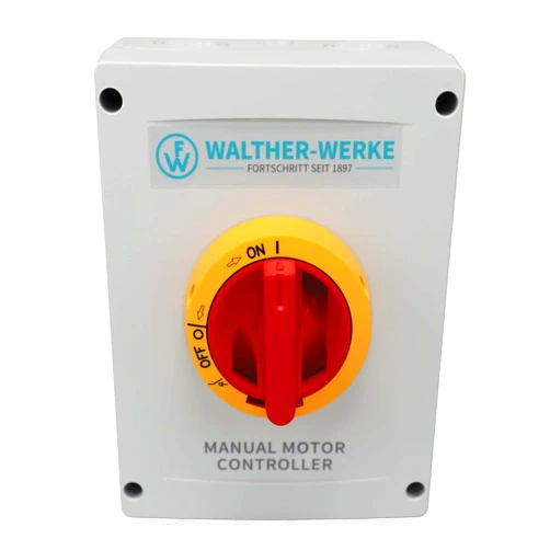 Walther-Werke Walther Electric KEM340UL Y/R Enclosed Motor Disconnect Switch, 3 Pole, 40A 600V, IP65 Nema 4X Water Resistant, Lockable Safe, Reliable for Welding