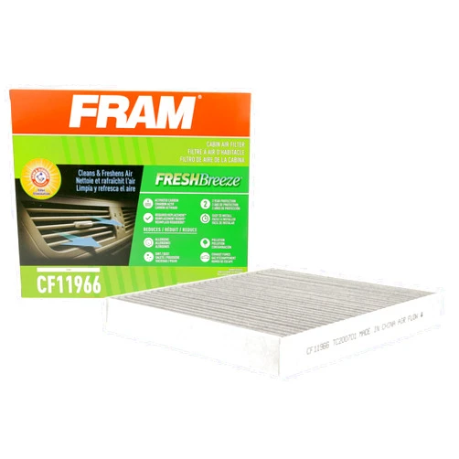 FRAM Fresh Breeze Cabin Air Filter with Arm & Hammer Baking Soda, CF11966 for Select Buick, Cadillac, Chevrolet and GMC Vehicles , white