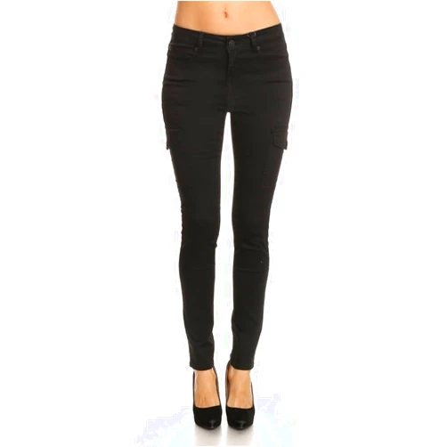 JEANS FOR LOVE Jack David/Wax Jeans/Lucy Jeans Women's Cargo Pants Stretch Solid Casual Skinny