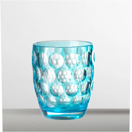 Mario Luca Giusti Set 6 Lente Low Glass Turquoise