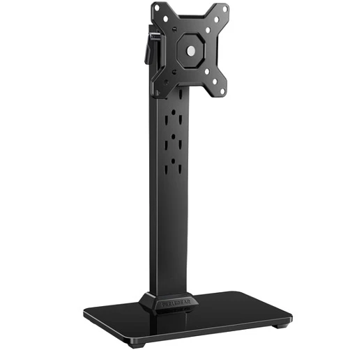 Perlegear Monitor Stand, Freestanding Monitor Mount for 13-34 inch Screens with 360 Degree Rotation, 5 Height Settings, Adjustable Monitor Desk Riser with Swivel and Tilt, Max VESA 100x100mm, PGTVS29