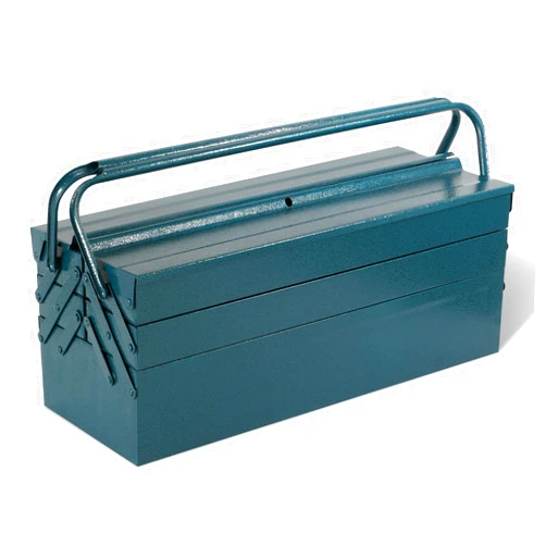 WBLLGG Metal Tool Box, 17 Inch Cantilever Tool Box Portable with 3 Level Fold Out Organizer Storage