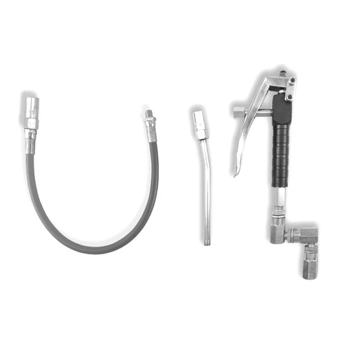 Wolflube Equipment Wolflube Grease Control Handle Valve - For grease pump, Heavy duty High Pressure 7,500 PSI W.P, 1/4 inch NPT(f) inlet thread, 18 inches flexible spout with 4 jaws coupler, with 360 degree Z Swivel