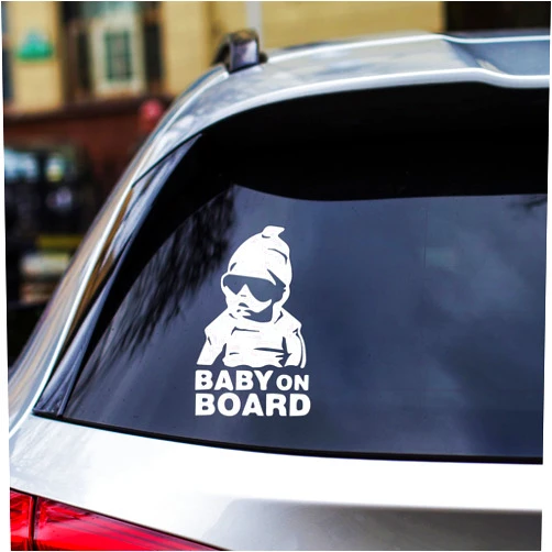 GRIT KULTURE GRITKULTURE Baby in Car, Baby on Board Transfer Decal Vinyl Sticker for Car, Trucks, Windows 10 inchX 8 inch (#2)