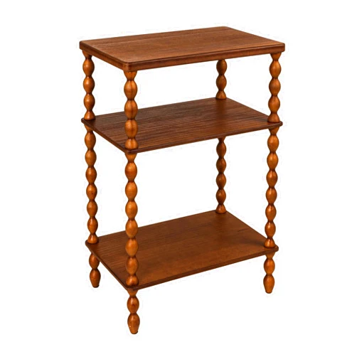 Creative Co-Op Bobbin Leg Rectangle Wood Accent Table, Walnut