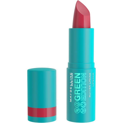 Maybelline Green Edition Butter Cream High-Pigment Bullet Lipstick, Lagoon, Mauve, 0.12 oz