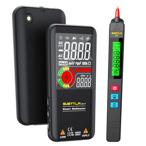 SUETTLA S11 Rechargeable Digital Multimeter + Z1 Dual Range Voltage Tester