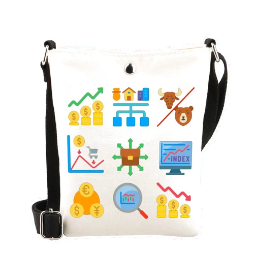 WSNANG Investor Gifts Stock Market Crossbody Bag Day Trader Shoulder Bag Day Trader Gift Lucky Trading Gift Stock Trader Gift