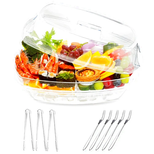 Luckore Chilled Ice Serving Tray, 15.1