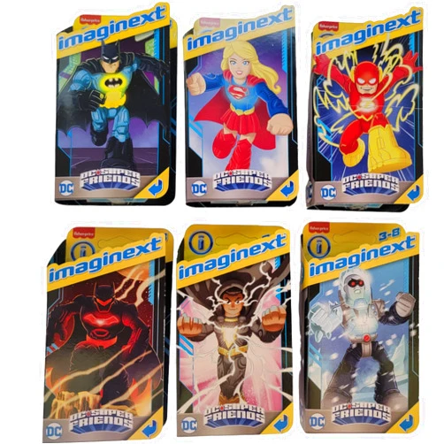Fisher-Price Imaginext DC Super Friends Boxed Blister Packs Complete Set of 6 Figures from GXT54-9584 Release