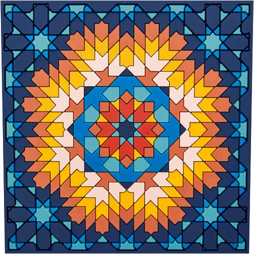 Images d'Orient Beryte Bottom Mat (Teal) – Colorful, Durable Bottle Coaster, Easy to Clean, Dishwasher Safe, Protects Tables from Spills