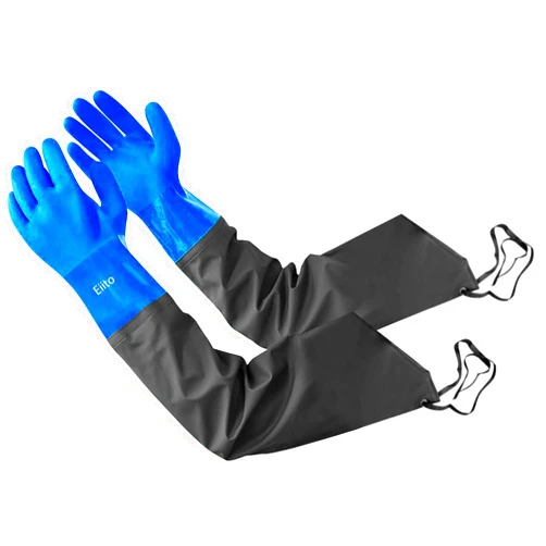 Eiito Drain cleaning gloves,Pond Gloves,Long Rubber gloves,Waterproof Gloves elbow length rubber gloves- 27 Inch Insulated Waterproof Gloves