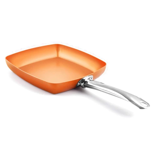 Toutrop Non-Stick Copper Square Frying Pan, 9.5