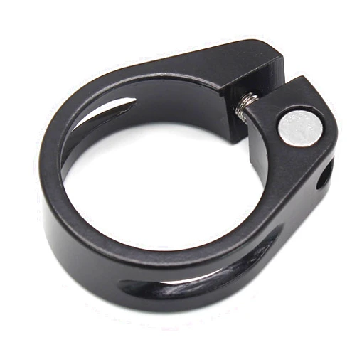Bonsicoky 31.8mm Bicycle Seat Post Clamp, Aluminium Alloy Bike Quick Release Clamp Seatpost Collar, Type 2, Black
