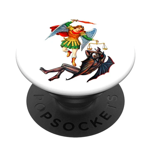 Catholic Mission Goods St. Michael the Archangel Slays the Devil Catholic PopSockets PopGrip: Swappable Grip for Phones & Tablets
