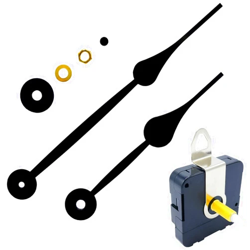 QJZXUEZHEN High Torque Long Shaft Quartz Clock Movement Mechanism Replacement Clock Kit with 5.4 Inch Long Spade Hands for DIY Handicrafts Repair Clock Parts Shaft Lengths 28mm / 1.1 inch