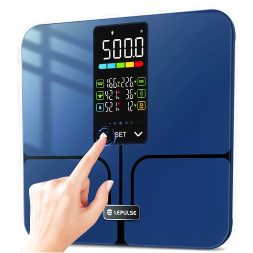 Lepulse Body Fat Scale No APP, 500lb Smart Scale for Body Weight BMI Body Fat Muscle Mass with 5.44