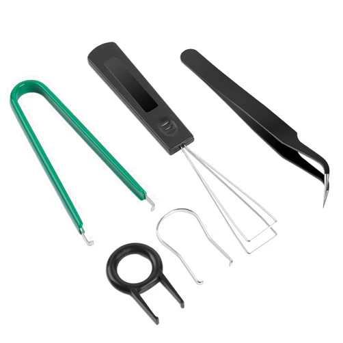 Sliverdew 5 Pcs Keyboard Puller Set,Keyboard Cleaning Tools Set Switch Puller Set Stainless Steel Keycap Remover Kit Keyboard Cleaner Tool Keycap Puller Kit with Keycap Tweezers for Mechanical Keyboard