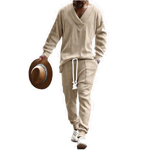 yk8fass Jacquard knit suit qq-2132