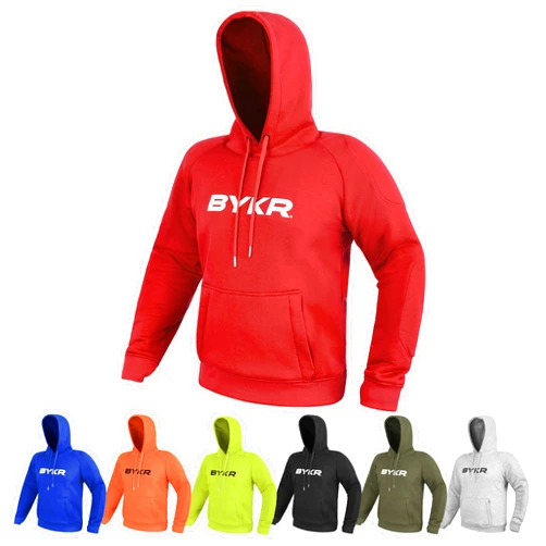 BYKR Motorcycle Hoodie for Men & Women Biker Motorcycle Jackets Breathable Motorbike Riding Sweatshirt All Weather CE Armored
