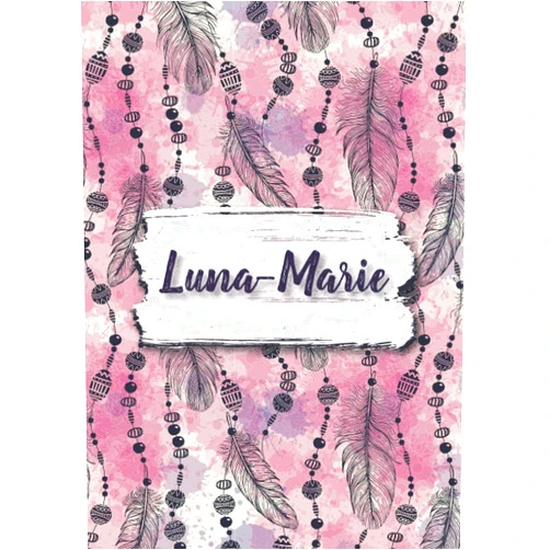 Ria Jill NAZ Publishing Luna-Marie: Notizbuch A5 | Personalisierter vorname Luna-Marie | Geburtstagsgeschenk für Frau, Mutter, Schwester, Tochter ... | Design: Boho federn | ... A5 (14,8 x 21 cm) (German Edition)