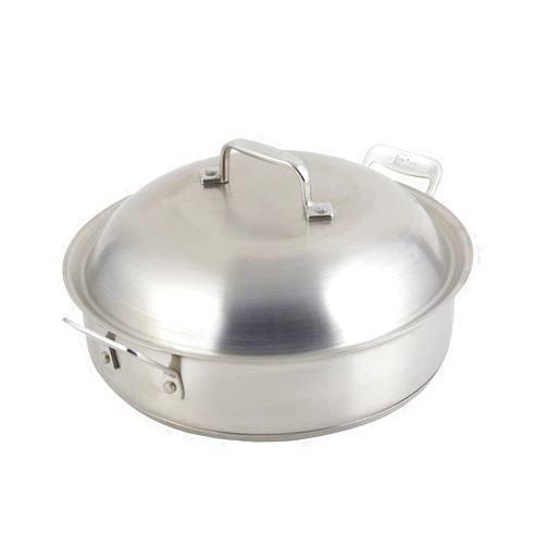 Bon Chef 60001 Stainless Steel Induction Bottom Cucina Saute Pan, 4 Quart Capacity, 13-29/32