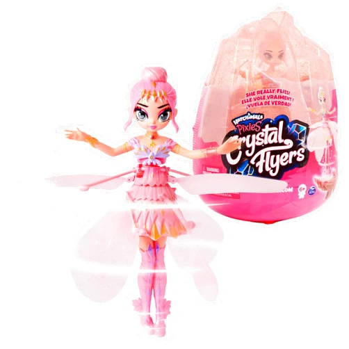 Crystal Flyers by Hatchimals, Pink Magical Flying Pixie Toy Doll, Girls Gifts, Kids Toys for Girls Ages 6 and up