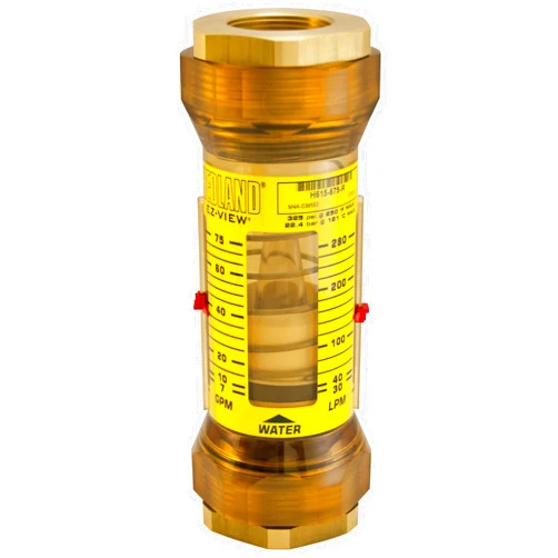 Hedland H617-610-R EZ-View Flowmeter With Sensor, Polyphenylsulfone, For Use With Water, 40.0 to 380.0 lpm Flow Range, 2