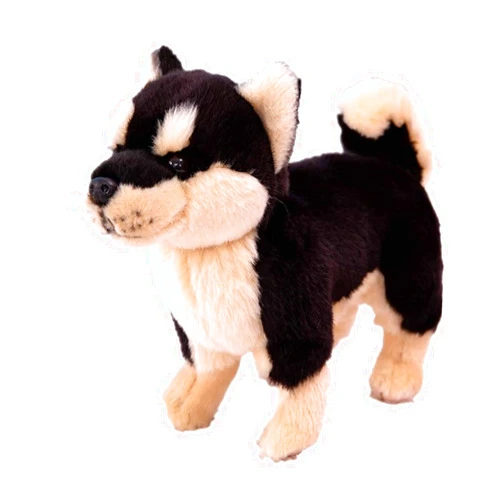 TAMMYFLYFLY Shiba Inu Plush Corgi Pillow Cute Dog Doll Stuffed Animal Plush Toy 12 Inches (Black)