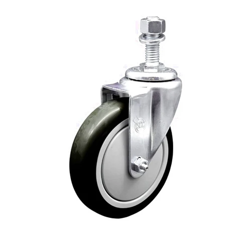 Service Caster Polyurethane Swivel Threaded Stem Caster w/5