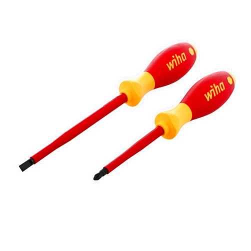 Wiha 33580 2 Piece Insulated SoftFinish Slotted and Phillips Screwdriver Set