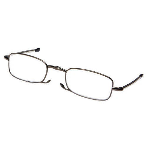 Foster Grant Men's Gideon Rectangular Reading Glasses, Black/Transparent, 64 mm, +2.00