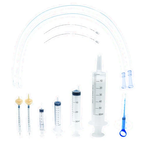 KOKODODO Puppy Feeding Tube Kit Pet Nursing Nipple Includes Kendall Feeding Tubes,60/30/10/5/1 ML Syringes,Feeding Tubes for Puppies Kitten Nestling Feeding Tool for Small Animals(13 Pack)