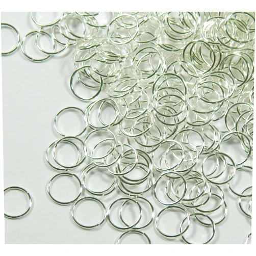 Rockin Beads (TM) Rockin Beads Brand, 400 Jump Rings, Silver-Plated Brass, 10mm Round, 21 Gauge. Open 8.6mm Inside Jewelry Connectors Chain Links Sold Per Pkg of 400