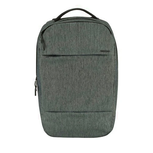 Incase City Compact Backpack - Travel Backpack + Laptop Bag - Plush Fleece Lined Laptop Compartment Fits 16-inch Laptop - Compact Carry On Backpack for Travel - Heather Black